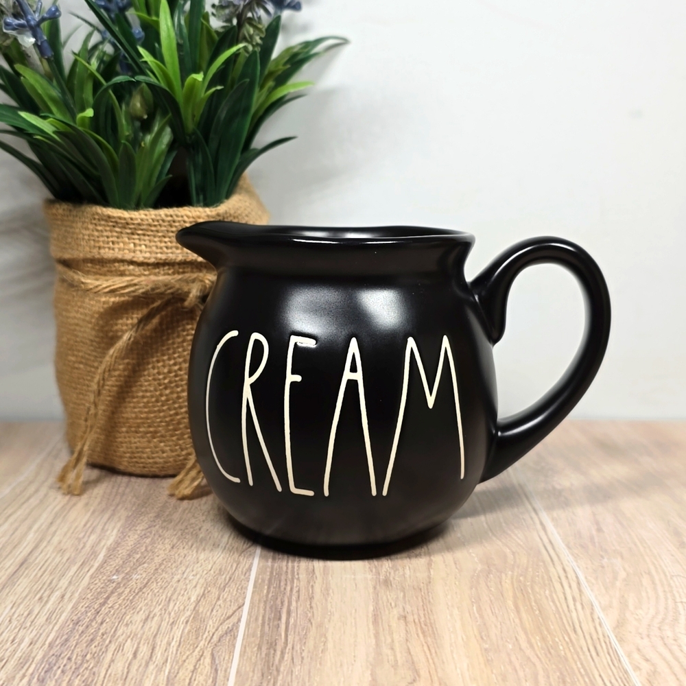 Rae Dunn CREAM Creamic Brown Small Pitcher NEW